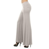 Idoravanske ženske pantalone Weines Womens Labavi visoki struk široke hlače za noge Vježbajte naslonu