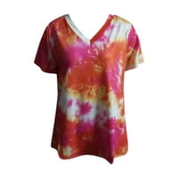 Ljetne majice za žene Poslovne casual vrhove V-izrez s kratkim rukavima s kratkim kratkim kratkim majicama
