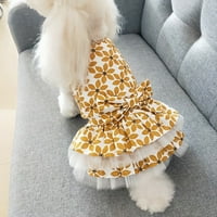Shulemin haljina za pse ispisivanje dvonožne pletene tkanine, suknja za kućne ljubimce, plava