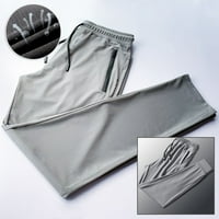 Muškarci Long Ležerne prilike Sportske hlače Gym Slim Fit pantalone Dance Jogger Termonters 灰色 XL