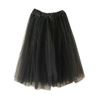 Suknje za žene kratka visokokvalitetna plišana gaza kratka suknja za odrasle tutu plesačka suknja crna