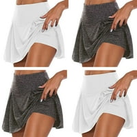 Žene plus veličina Osnovni atletski tenis Golf Sportska pantalona suknja 2-in- rastezljiva tegljača Skorts Solid Color Active Workhout Shorts S-5XL