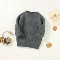 Vedolay Girls Dukserski džemper Djeca Ležerne prilike dugih rukava Slim Fit pulover vrhove, sive 2 godine