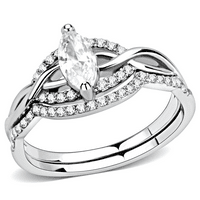 LUXE nakit dizajnira ženski prsten od nehrđajućeg čelika sa kubnim cirkonijom AAA - veličine 5