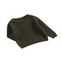 Codeop novorođenčad Dječji dječak pleteni džemper pulover duks topli dugi rukavi