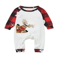 Amiliee Christmas porodice Pajamas Podudarni setovi jelena klasična pletena Xmas Soft Outfit Sleep odjeća