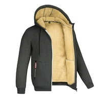 LisingTool vrhovi muške jesen i zimska jakna modna casual Soild Boja dugih rukava džet pamučni kaput