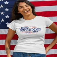 Dan neovisnosti Fireworks u obliku majica u obliku žena -image by shutterstock, ženska srednja sredstva