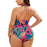 Ženska plus veličine ispisana ni jednodijelna kupaći kostim kupaći kupaći odjeću