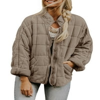 Ženska jakna od lagane kafe casual dugih rukava sa zatvaračem Dolman zimska topla kaputa