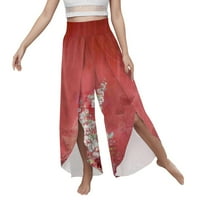 Easheryne posteljine za žene za žene crteže ležerne hlače opuštene fit joga hlače pamučne pantalone