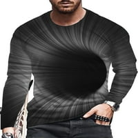 Avamo dugih rukava bluza za muškarce tiskane labave fit majice Pulover Lounge Wear
