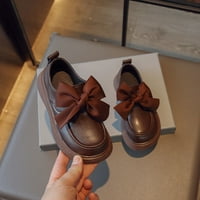 Little Chlidren Djevojke cipele za bowknot tiskane mid pete Otvorena prst kožna godina stara srednja