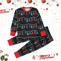 Pseurrlt Girls Božićne pidžame Print Boys 'pidžama organski pamučni božićni pidžami za djecu