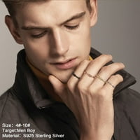 Prsten za anksioznost za žene Muškarci Sterling Silver Fidget Prstenje za trzanje Spinner prstena za