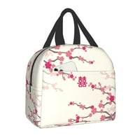 Japanska vrećica za ručak Sakura za ručak za žene prijenosni vodootporni cvjetni cvjetni cvjetni cvjetni