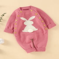 Arvbitana novorođene novorođenčad dječak dječaka Uskršnji pleteni džemper Bunny dugih rukava pletena