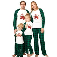 Dadaria Božićne pidžame za porodični roditelj-dijete toplo božićno odijelo prugasta šivanje kućna odjeća