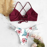 Bikini setovi za žene dvobojni bikini odsječeni cvijet dva kupaće kostim kupaći kostimi