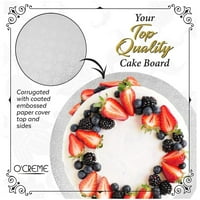 Quexis White Amlaround Cake Booking Board Board debeli, prečnik 10