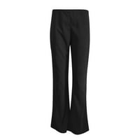 Kali_store Womenske radne hlače Ženske planinarske hlače obložene hlače tople zimske meke hlače crne,