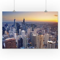 Chicago. Pogled iz zraka u Chicagu do centra grada A-