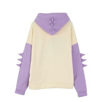 DroolingDog ženske duhotine i dukseve sa džepom Novi trendovi udobne ležerne prilike print purple pulover