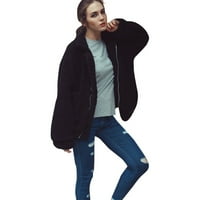 Ženska povremena jakna Zimska topla odjeća Ženska kaputa Shaggy prevelizirani kaput Trendi tanko opremljeni