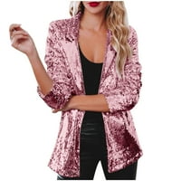 Fanxing Clearence Elegant Shinny Sequin Blazers za žene Glitter Party Blazer jakne za jaknu jesen Skreno