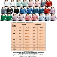 Kapice za žene TEE V izrez Majica Solid Boja majica Labavi dugi rukav Tunnic bluza Radni vrhovi mornarice
