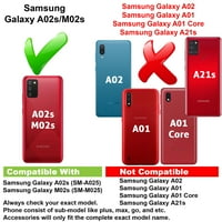 Vibecover tanak slučaj kompatibilan je za Samsung Galaxy A02S M02S, ukupni pokrov straže Fle TPU, Los