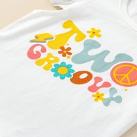 Jedno otvaranje majice za djecu za dijete Djevojke Rođendanske majice Outfits Ruffle Ramper vrhovi +