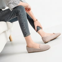 Ataiwee ženska široka širina ravna loafer cipele, Comfort Plus size modni okrugli nožni nosač baleta
