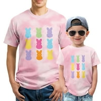 Funny Bunny Print majica za žene Slatke grabične košulje Porodični bluza Pokloni Uskrsni vrhovi Tee