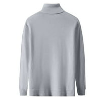 Muškarci Duks čišćenje Muška casual moda Solidna boja visoki ovratnik dugim rukavima pleteni džemper