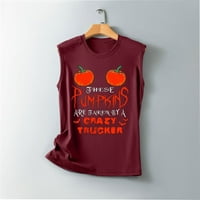 Ženski Halloween tenk vrhovi za odrasle ljetne plaže smiješno ispis grafički cisterni prsluk bluza hot6sl4874955