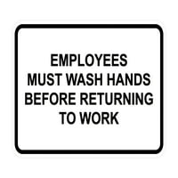 Klasični uokvireni zaposleni moraju oprati ruke prije nego što se vrate na posao - mali