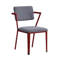 Ergode stolica siva tkanina i crvena