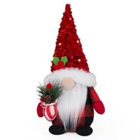 Biekopu Božićni gnome ukrasi blistaju šešir sa šljokicama skandinavske nisse plišane lutke za kućnu