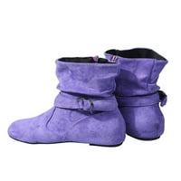 Lacyhop ženske čizme kopča kaišne casual cipele sa bočnim zimom zimske čizme hoda modni slabo midle