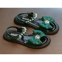 Daeful Girls ravne sandale Ljetne princeze cipele plaža haljina sandala lagana bisera gležnjače zelena