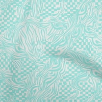 Onuone pamučne svilene tirkize plave tkanine apstrakte haljina materijala tkanina za ispis tkanina sa