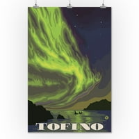 Tofino, Kanada - sjeverne svjetla i orke - Lantern Press Originalni poster