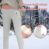 Ženska zimska odjeća, moda casual ženska ženska ženska gamaše visoki struk Držite tople duge hlače gamaše
