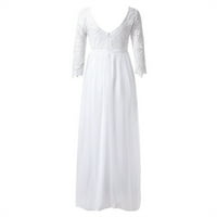 Žene haljine bez rukava bez rukava Cross haljina modna ležerna bijela haljina s V-izrezom l