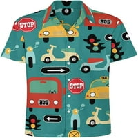 Majica za crtane igračke za muškarce Retro Big i visoki gumb dolje majice casual aloha majice kratkih