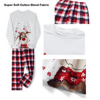 Božićne porodične odjeće koje odgovaraju pidžamim setovi, Xmas Elk Reindeer Print Family Božić PJS Podešavanje