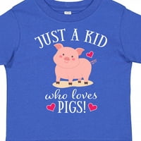 Inktastično samo dijete koje voli svinje poklon dječaka malih majica ili majica mališana