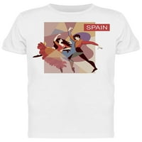 Smartprints Muški grafički tee - Flamenco Par Španija Plesači - Regular Fit pamuk