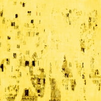 Ahgly Company Indoreni pravokutnik Sažetak žuti modernim prostirkama područja, 5 '7'